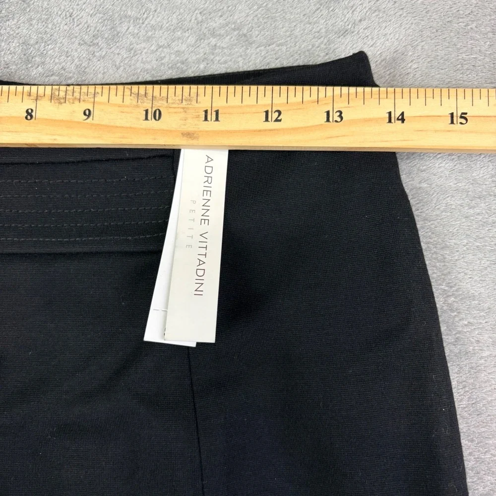 Adrienne Vittadini 6P Black Pencil Skirt Monet Gardens Stretch Professional